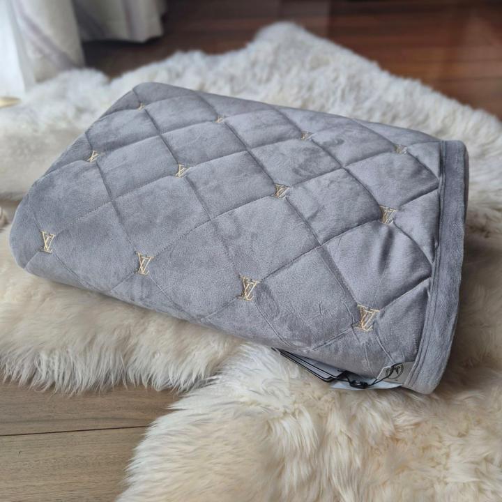 Покривало Велюрове LV (Сірий, 220х240)